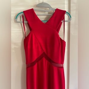 Cachet red floor length dress